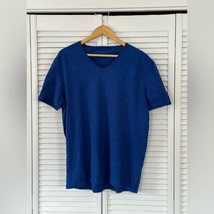 John Varvatos Men's V-Neck T-Shirt, XL, Blue